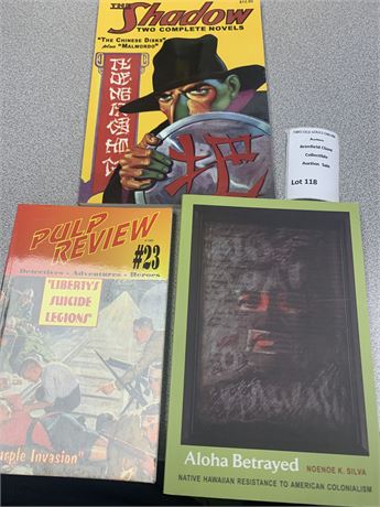 Vintage Book Lot - Pulp Review, Aloha Betrayed, The Shadow