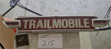 Trailmobile 1950's 24" Airstream Semi Trailer Metal Emblem
