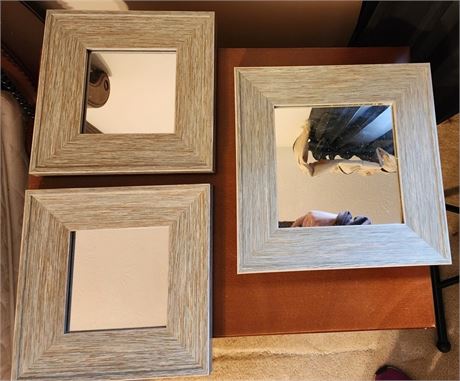 Rustic Looking Framed Mirrors 3-Piece