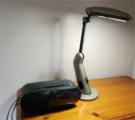 Alarm Clock Radio & Side Lamp