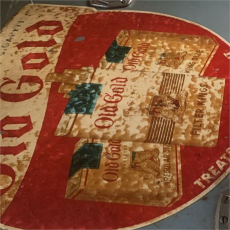 Old Gold Cigarettes Advertising Metal Cooler Door