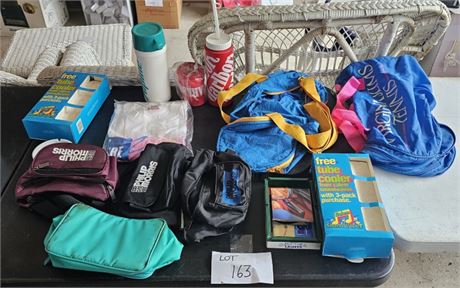 Mixed Phillip & Morris Lot- Virginia Slims, Salems, & Marlboro Totes, Water