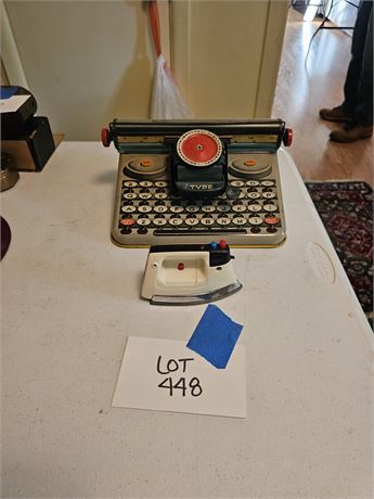 Uneek Artie Dependable Typewriter & Child's Play Iron