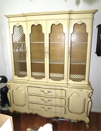 French Provincial China Cabinet