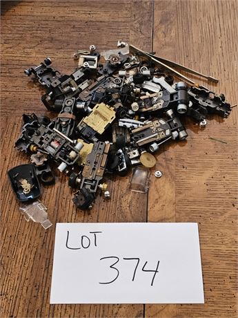 Mixed Slot Car HO Parts- Chassis, Tires & More