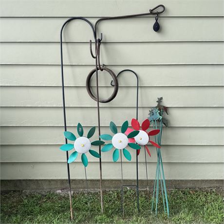 Mixed Yard Decor - Shepherds Hooks, Flag Holder and More!!!