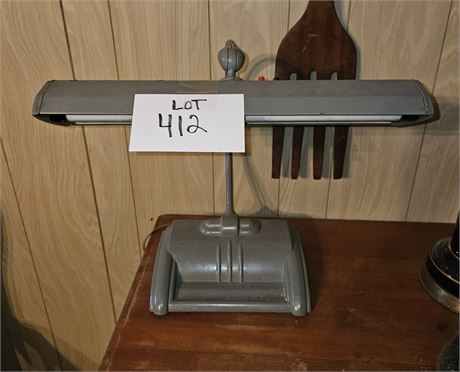 Vintage Gray Heavy Metal Office Desk Lamp