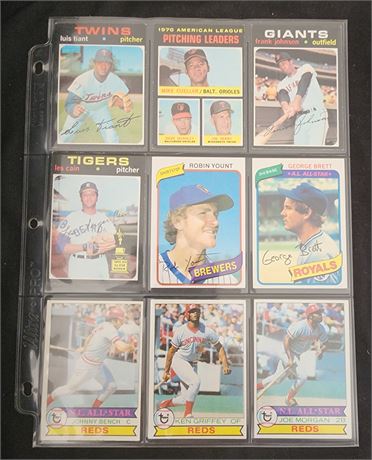 1970's Sleeve Of Baseball Cards