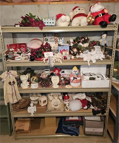 Large Christmas Cleanout- Cookie Jars, Party Lite, Pillows, Plush & So Much More
