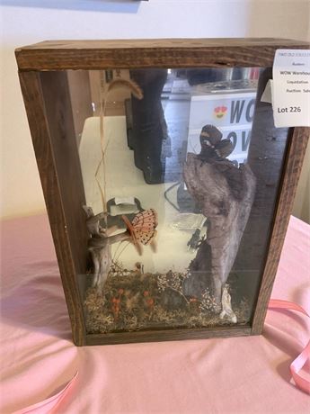 Wood Shadow Box Butterfly Art