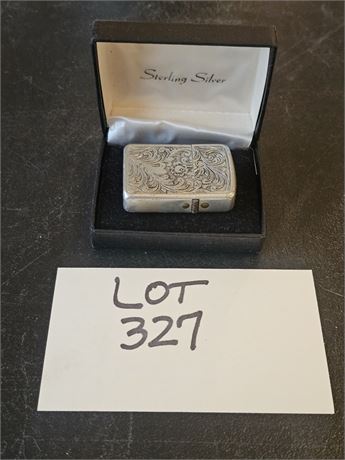 Park Embossed Silvertone Lighter