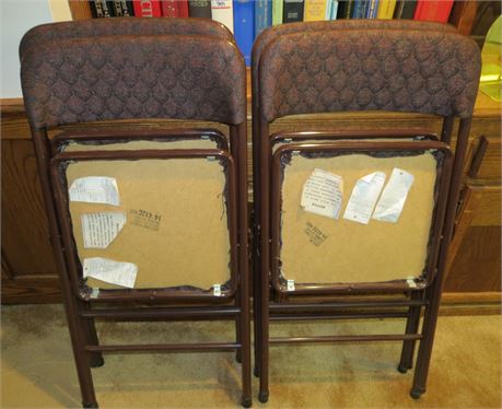 4 Padded Folding Chairs