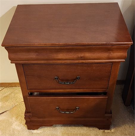 Nightstand 2-Drawer with Bonus Hidden Drawer  1 of 2