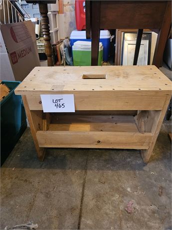 Wood Caddy Work Stool