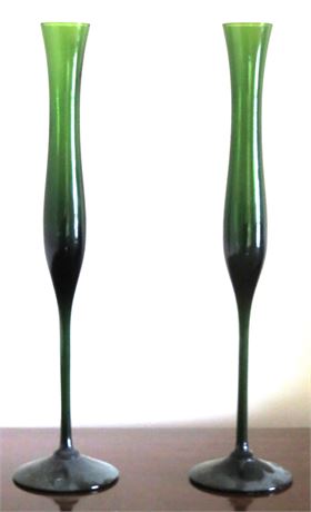 Green Art Glass Vases