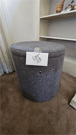 Slate Gray Ottoman With Storage