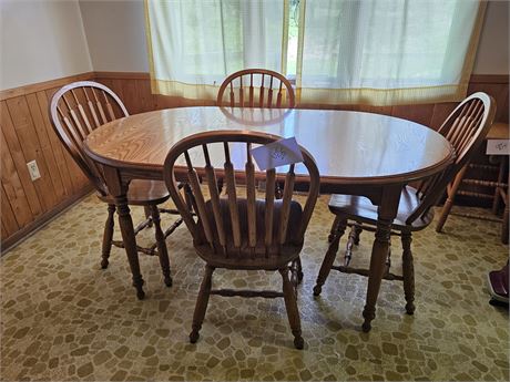 Solid Wood Bent Brothers Table & Chairs