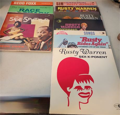 Album Lot 3~ Comedians Redd Foxx & Rusty Warren