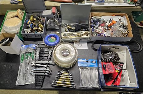 Nice Lot of Mixed Tools & Hardware:Wrenches/Electrical/Belts/Trimmer Line & More
