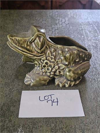 Vintage Mc Coy Pottery Green Garden Frog