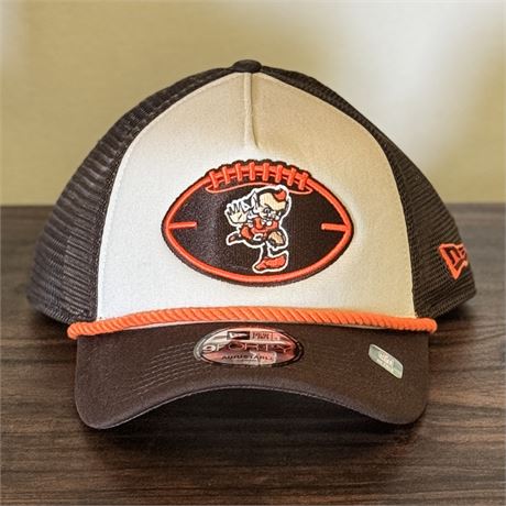 New! NEW ERA Cleveland Browns Sideline Historic A-Frame 9Forty Snapback Hat