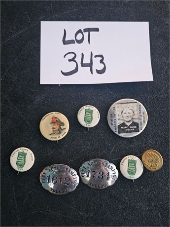 Vintage Employee Badges- Military & More