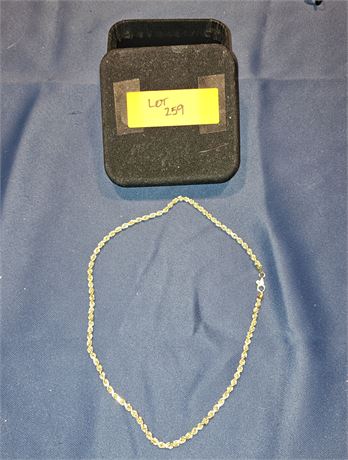 10k Rope Necklace 18" 3.3 dwt