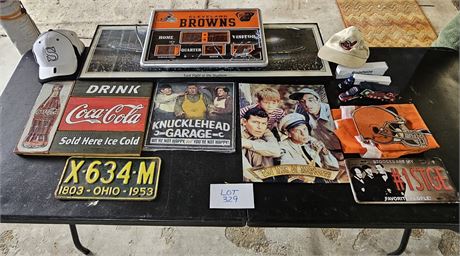 Mixed Novelty Decor- Cleveland Browns, Indians, Coca Cola & More