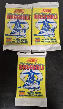 Unopened 1990 Score Baseball Packs