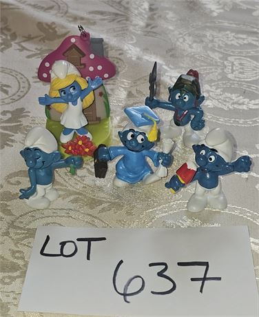 Vintage Schleich Peyo Mixed Smurf Figurines 80's Original PVC Smurfs