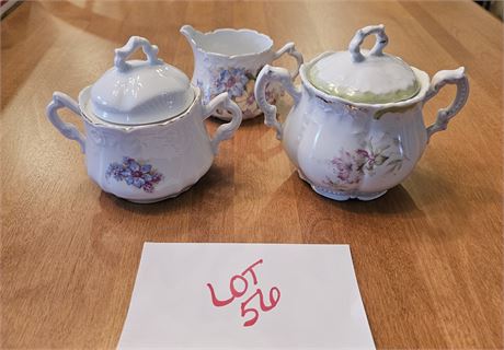 Vintage Transferware Sugar & Creamers