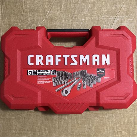 Craftsman 51 Pc. GUNMETAL CHROME SAE/Metric Mechanics Tool Set