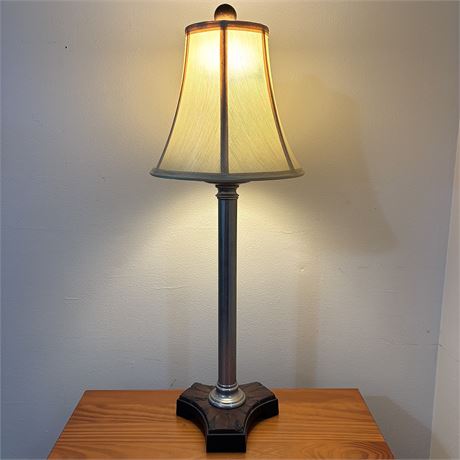 Unique Stick Lamp w/ Wood Style Base - 26"T (Top of Shade)
