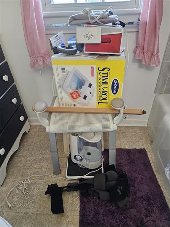 Medical Supply Cleanout:Mesh Shower Chair/Scale/Foot Bath & More