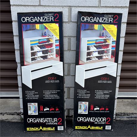 Pair of New Stack A Shelf Closet Organizers, Design #2