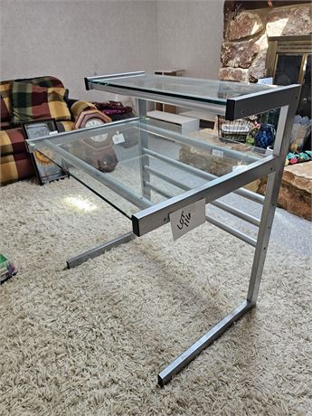 Modern Glass & Metal Computer Desk