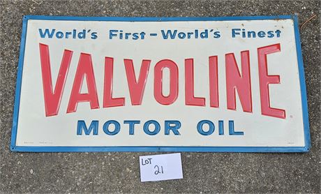 Valvoline Metal Advertising Sign