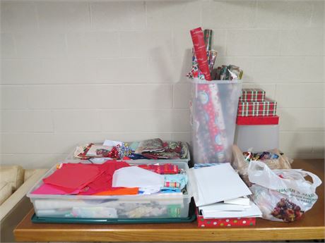 Wrapping Paper, Gift Bags, Boxes, Ribbon, Etc