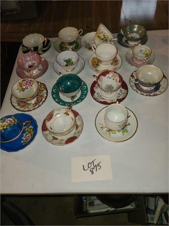 Mixed Teacup Lot Norcrest, Vgason, Royal Dover, Royal Grafton & More