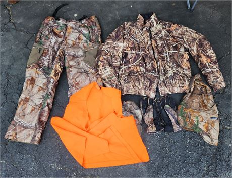 Hunting Camo Coat, Pants, Hat, etc