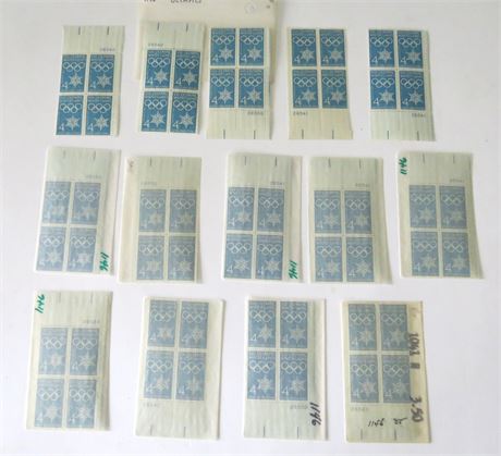 1960 4 Cent VIII Olympic Winter Games Stamps