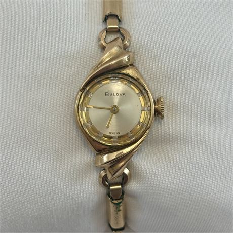 Ladies Vintage Bulova 10k RGP Watch