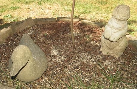 Concrete Flower Bed Duck, Rabbit