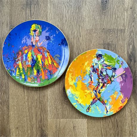 LeRoy Neiman for Royal Doulton "Columbine & Jester" #'d Collector Plates - 10"