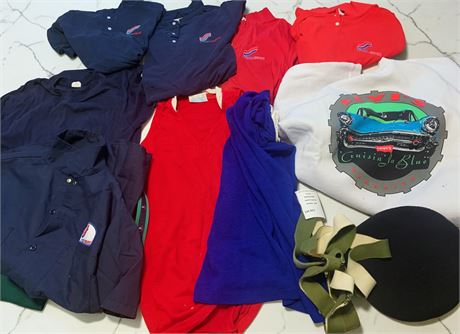 Vintage Levi's Cruisin In Blue Classics Raglan Sweatshirt, Wool Beret