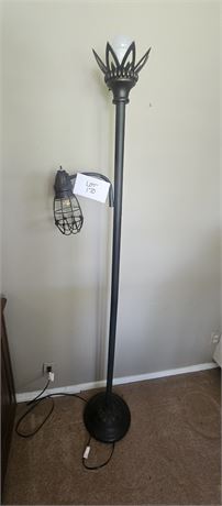 Two Light Metal Floor Lamp