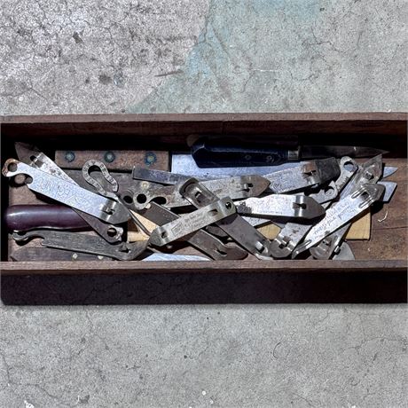 Advertising Crate with Bottle Openers and Various Cutlery