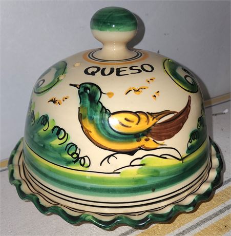 Vintage Pottery Queso Dish W/Lid