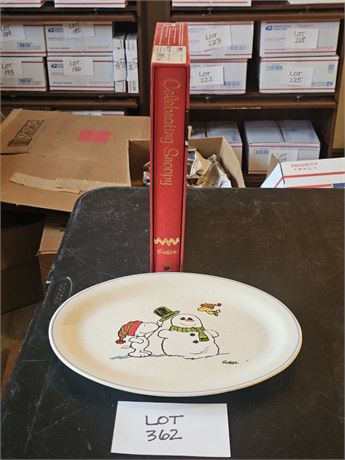 Peanuts Celebration Snoopy Book, Snoopy Platter