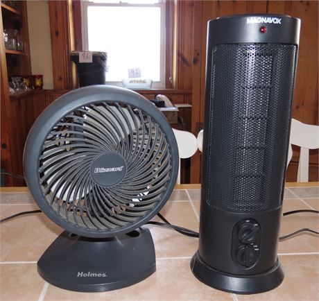 Magnavox Space Heater, Holmes Table Fan